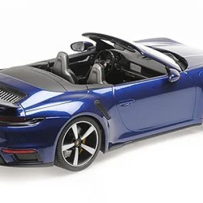 Porsche 911 (992) Turbo S Cabriolet – Metallic Blue | 1/18 | Minichamps