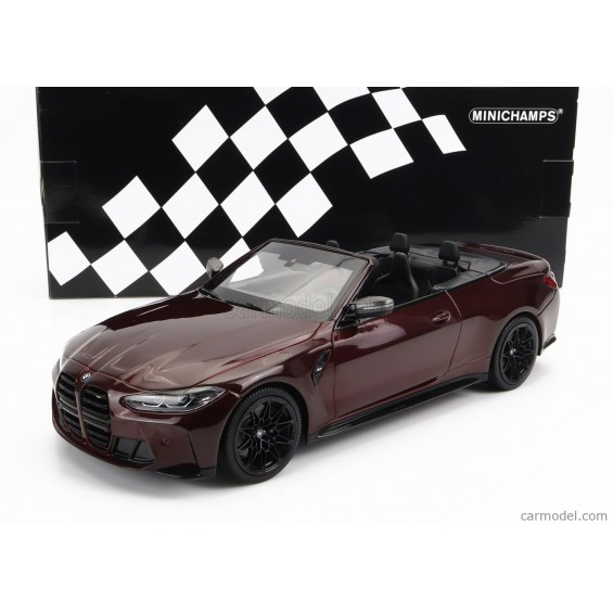 BMW M4 Cabriolet (G83) 2021 – Dark Red Metallic | 1/18 | Minichamps BMW M4 Cabriolet (G83) 2021 – Dark Red Metallic | 1/18 | Minichamps
