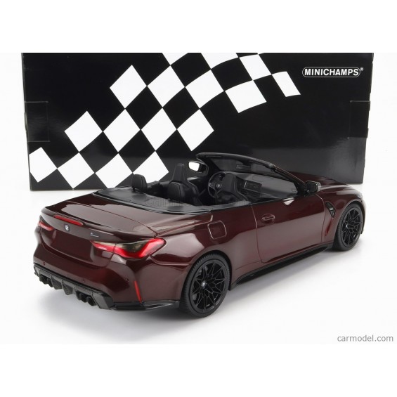 BMW M4 Cabriolet (G83) 2021 – Dark Red Metallic | 1/18 | Minichamps BMW M4 Cabriolet (G83) 2021 – Dark Red Metallic | 1/18 | Minichamps
