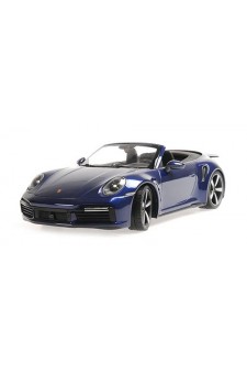Porsche 911 (992) Turbo S Cabriolet – Metallic Blue | 1/18 | Minichamps