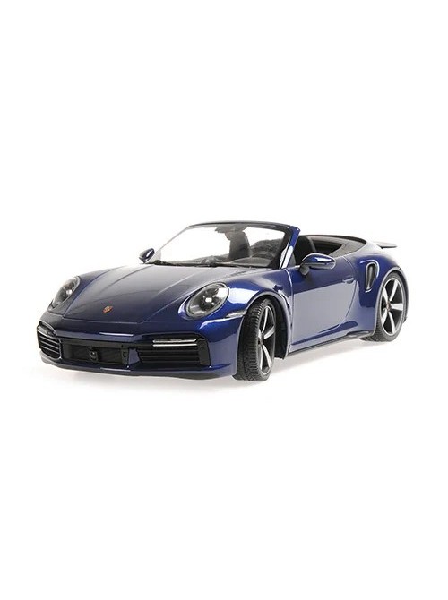 Porsche 911 (992) Turbo S Cabriolet – Metallic Blue | 1/18 | Minichamps