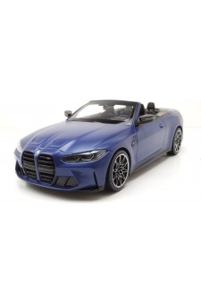 BMW M4 Cabriolet 2021 – Matte Blue Metallic | 1/18 | Minichamps