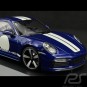 Porsche 911 (992) Sport Classic – Metalik Mavi / Beyaz Çizgili | 1/18 | Minichamps