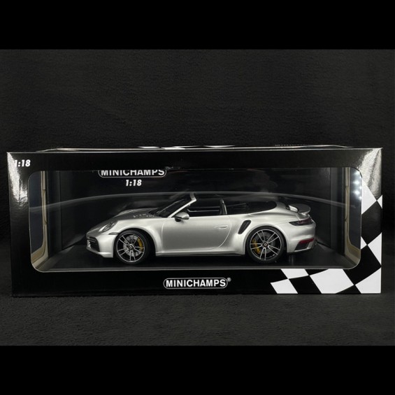 Porsche 911 (992) Turbo S Cabriolet 2020 – Silver | 1/18 | Minichamps