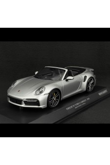 Porsche 911 (992) Turbo S Cabriolet 2020 – Silver | 1/18 | Minichamps