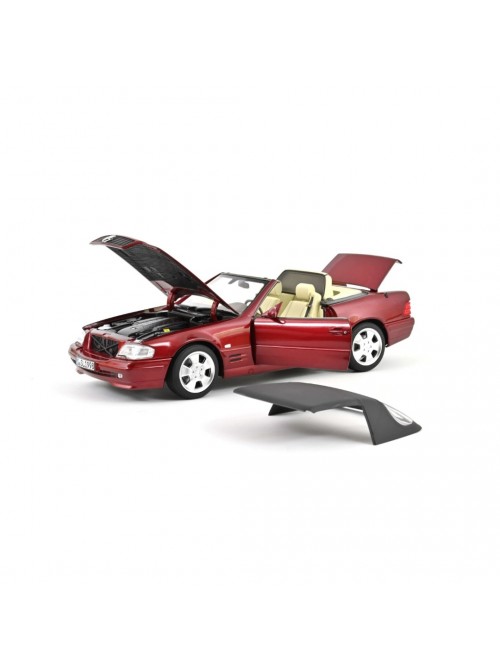 Mercedes-Benz SL 500 (R129) 1998–2001 – Red Metallic | 1/18 | Norev Mercedes-Benz SL 500 (R129) 1998–2001 – Red Metallic | 1/18 | Norev