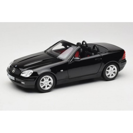 Mercedes-Benz SLK200 Cabriolet Spider (R170) 1996 – Black | 1/18 | Norev Dealer Edition