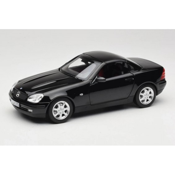 Mercedes-Benz SLK200 Cabriolet Spider (R170) 1996 – Black | 1/18 | Norev Dealer Edition
