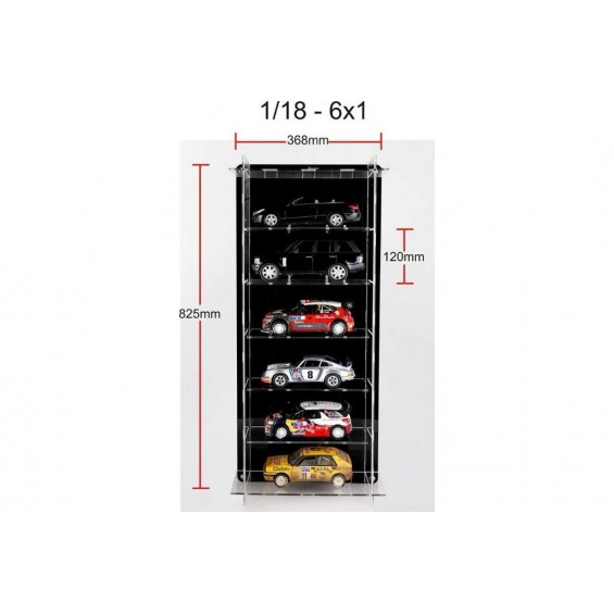 Çok Katlı Akrilik Sergileme Rafı – MultiCase | 6x 1/18 Model Araba Çok Katlı Akrilik Sergileme Rafı – MultiCase | 6x 1/18 Model Araba