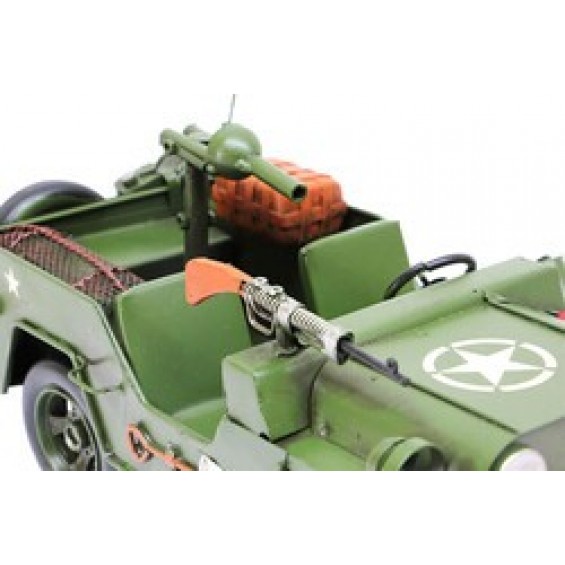 Dekoratif Metal Askeri Jeep